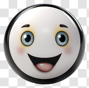 Smiling Face - 3D Smiling Emoji Expression Transparent PNG