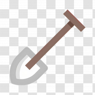 Shovel - Shovel With Wooden Handle Illustration Transparent PNG