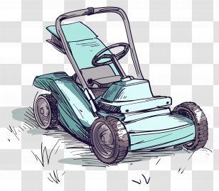 Lawn Mower - Vintage Lawn Mower Transparent PNG