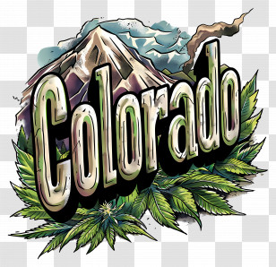 Colorado - Colorado State Stamp With Mountains Transparent PNG