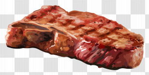 Steak - Grilled Juicy Steak Illustration Transparent PNG