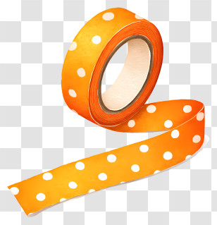 Orange Polka Dot Washi Tape - Orange Polka Dot Tape Transparent PNG