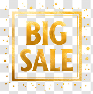 Black Friday Big Sale - Big Sale Gold Foil Sign Transparent PNG