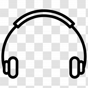Headphone - Headphones Outline Design Transparent PNG