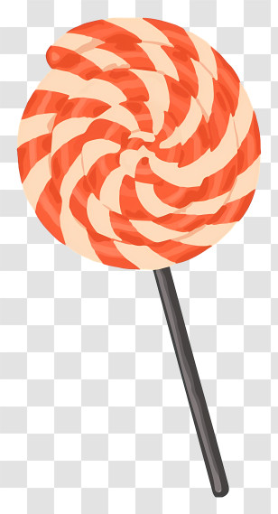 Lollipop - Red Striped Spiral Lollipop Transparent PNG