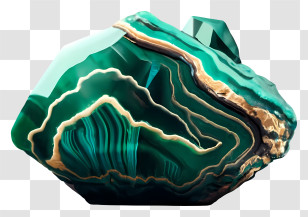 Green And White Marble - Green Crystal Stone Illustration Transparent PNG