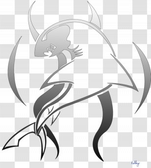 Line Art Digital Shark - Tribal Transparent PNG