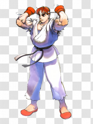 Street Fighter - Karate Fighter In Action Pose Transparent PNG