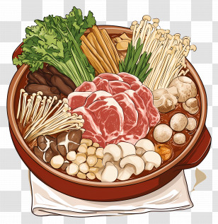 Cartoon Hot Pot - Traditional Hot Pot Dish Food Illustration Transparent PNG