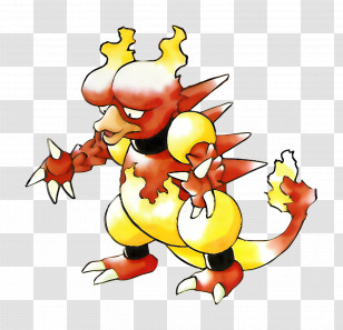 Magmar - Fire Creature With Flames Transparent PNG