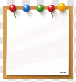 Paper Pinned - Pinned Paper On Board Transparent PNG