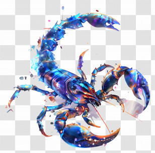 Scorpio - Scorpion With Stars Transparent PNG
