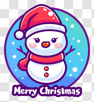Christmas Snowman - Christmas Snowman With Santa Hat Transparent PNG