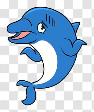 Cartoon - Cartoon Dolphin Illustration Transparent PNG