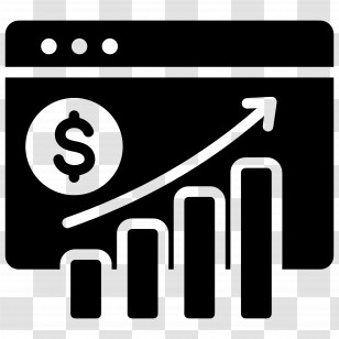 Financial Growth Chart - Financial Growth Chart With Dollar Sign Transparent PNG