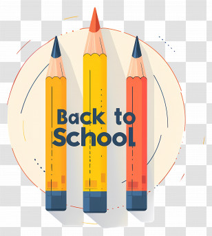 Back To School - Back To School With Pencils Transparent PNG