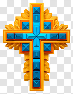 Cross Symbol - Elegant Decorative Cross Transparent PNG