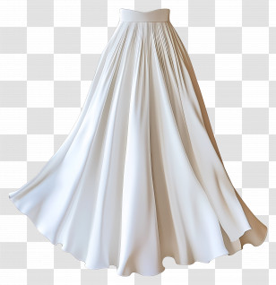 Autumn Skirt - Elegant White Skirt Transparent PNG
