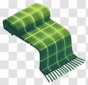 Blanket - Stylish Green Plaid Scarf Transparent PNG