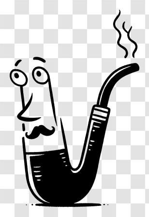 Smoking Pipe Outline - Smoking Pipe Cartoon Transparent PNG