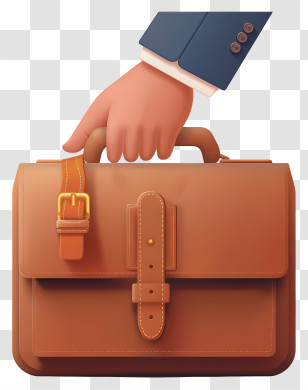 Job Offer - Hand Holding A Leather Briefcase Transparent PNG