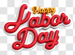 Happy Labor Day Text - Happy Labor Day Text Transparent PNG