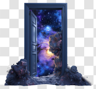 Door - Space Door With Galaxy View Transparent PNG