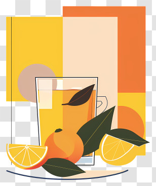 Lemon Tea - Glass Of Fresh Orange Juice Transparent PNG