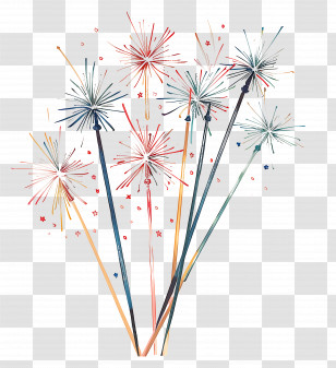 Sparklers - Colorful Festive Sparklers For Celebration Transparent PNG