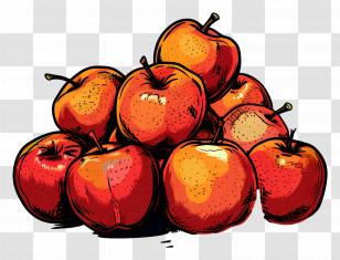 Pile Of Apples - Fresh Red Apples In A Pile Transparent PNG