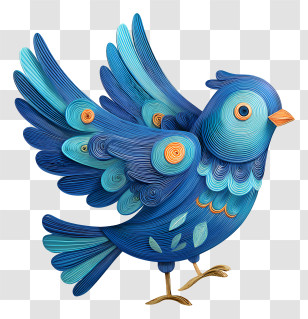 Blue Winged Bird - Colorful Blue Bird In Flight Transparent PNG