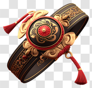Raksha Bandhan Text - Ornate Decorative Bracelet Transparent PNG