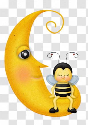 Honey Bee Insect Bumblebee Clip Art - Moon Transparent PNG