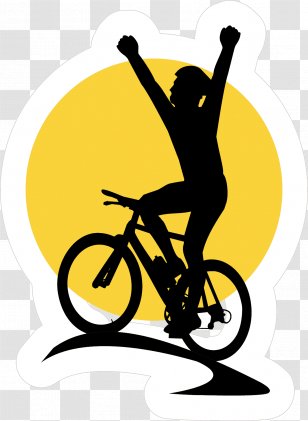 Bicycle Cycling Silhouette Black Clip Art Transparent PNG