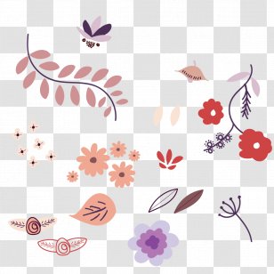 Flower Doodle - Temporary Tattoo - Pastel Transparent PNG