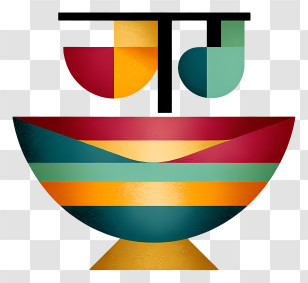 Restaurant Logo - Colorful Abstract Geometric Art Transparent PNG