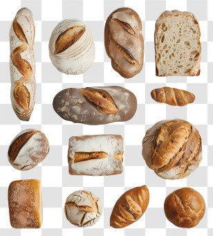 Bread - Assorted Artisan Bread Selection Transparent PNG