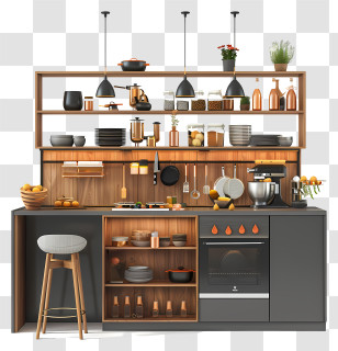 Modern Kitchen - Modern Kitchen Interior Design Transparent PNG