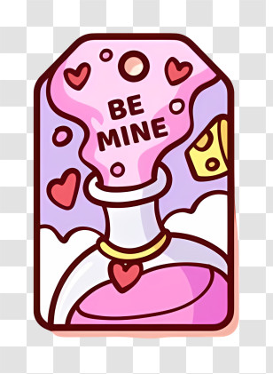 Be My Valentine - Love Potion With Be Mine Tag Transparent PNG