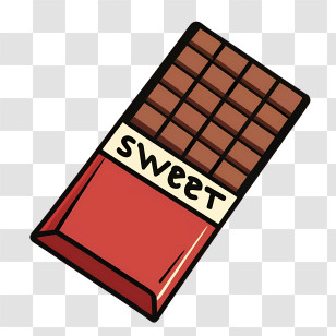 Chocolate Bar - Cartoon Chocolate Bar Sweet Treat Transparent PNG