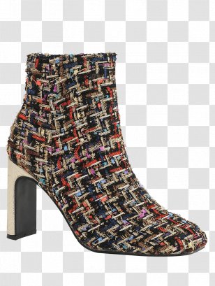 Fashion Boot Shoe Ankle Brown - Tweed - Dress Transparent PNG
