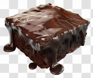 Chocolate Brownie - Delicious Chocolate Brownie Transparent PNG
