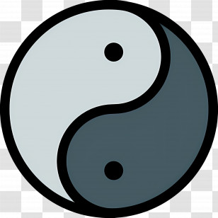 Yin Yang - Black And White Yin Yang Symbol Representing Balance Transparent PNG