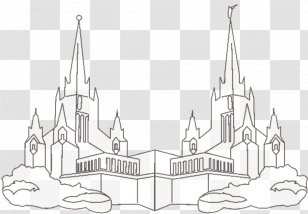 San Diego Temple Line Art Ogden Utah Latter Day Saints The Church Of Jesus Christ Latter-day - Sailing Ship - Repentance Transparent PNG
