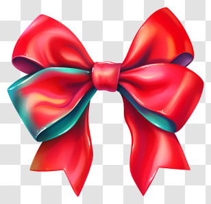 Red Bow - Decorative Colorful Bow Ribbon For Festive Wrapping Transparent PNG