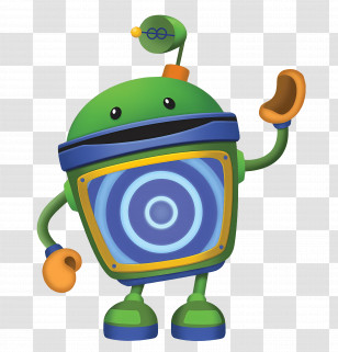 Team Umizoomi - Friendly Green Robot Transparent PNG
