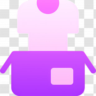 Clothes Box - Shirt In Purple Box Transparent PNG