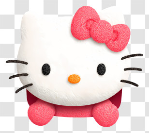 Hello Kitty Peeking Out - Hello Kitty With Pink Bow Transparent PNG