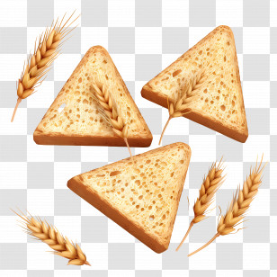 Toasted Bread - Wheat Toasted Bread Slices Transparent PNG