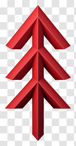 Flat Red Arrow - Red Directional Arrow Symbol Transparent PNG